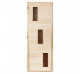 Дверь деревянная, липа, со стеклом 700х1900  мм