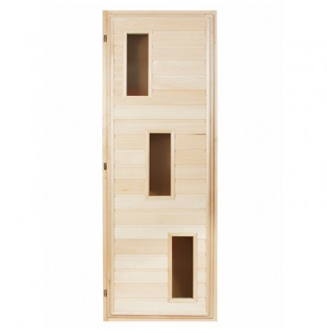 Дверь деревянная, липа, со стеклом 700х1900  мм