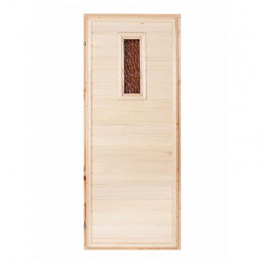 Дверь деревянная, осина, со стеклом 700х1700 / 1800 / 1900 мм