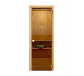 Дверь стеклянная "бронза" Soul Sauna 700х1870 мм (коробка сосна)