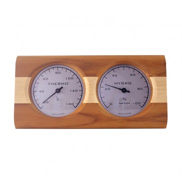 Термогигрометр NIKKARIEN (термодревесина, береза), арт. 512L