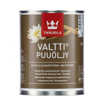 Бесцветное масло Tikkurila VALTTI 0,9 л для террасной доски