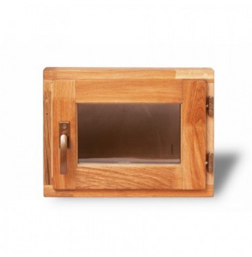 Окно банное дуб (универсальное, стеклопакет, с фурнитурой) 400х600 мм